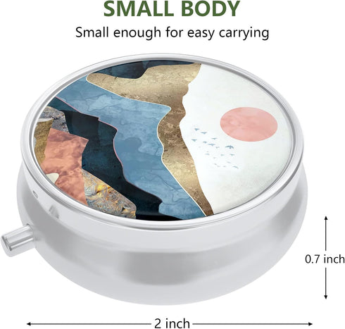 Nipichsha Pill Box, Small Pill Case for Purse & Pocket, Cute Travel Medicine Organizer, Portable Medicine Container