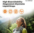 NutraPep 500mg B6 Liquid Magnesium Glycinate Drops Supplement - Cortisol Complex with L-Theanine Ashwagandha Vitamin