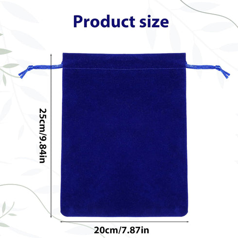 Qulkws 4 Pack 7.08 5.1in Velvet Drawstring Pouches Soft Velvets Bags with Drawstrings Small Drawstring Pouch x Dice