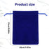 Qulkws 4 Pack 7.08 5.1in Velvet Drawstring Pouches Soft Velvets Bags with Drawstrings Small Drawstring Pouch x Dice