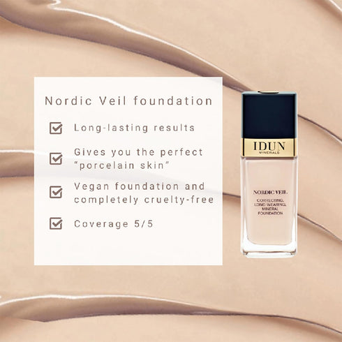 Liquid Nordic Veil Foundation, Full and Poreless Coverage, Long Lasting, Soft Matte Finish, 312 Ingrid, 0.88 oz