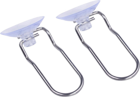 LTWHOME Simple Design Suction Cup Sponge Holder, 304 Stainless Steel, Pack of 2