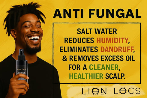 Lion Locs Starter Twist and Lock Spray | Vegan Sea Salt Mist with Essential Oils & Aloe for New Dreadlocks (4oz)