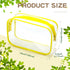 Weewooday 12 Pieces Clear Waterproof Makeup Bag, PVC Zippered Toiletry Carry Pouch for Vacation Bathroom (Medium,