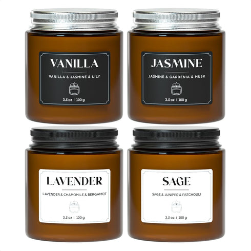 NORVENCE Scented Candles Gift Set, Stress Relief Candles for Home, Premium Soy
