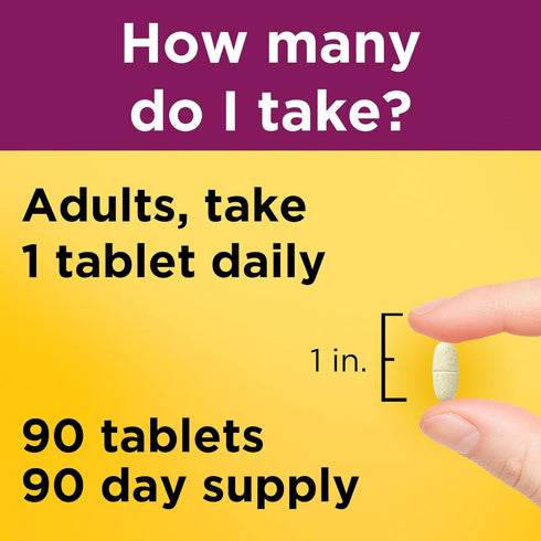 Nature Made Multivitamin For Her 50+, 90 Tablets, No Iron, Daily Nutritional Support for Women, 90 Day Supply