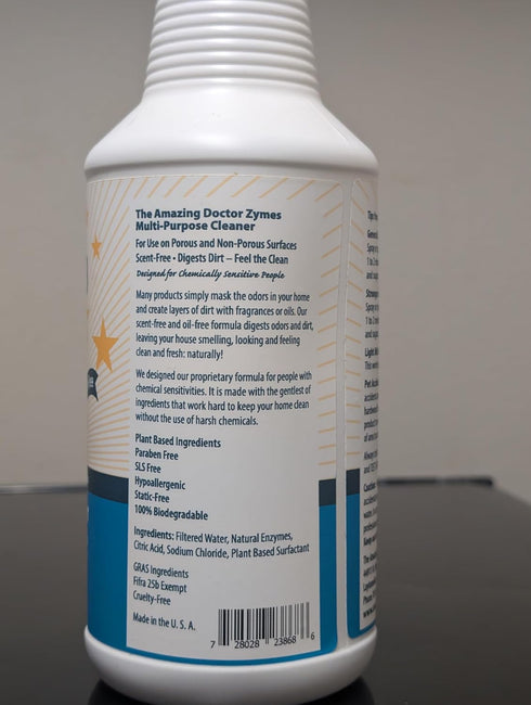 Multi-Purpose Cleaner All Purpose Enzyme-Based Cleaner & Natural Disinfectant Spray Non-Toxic, Chemical-Free, Scent