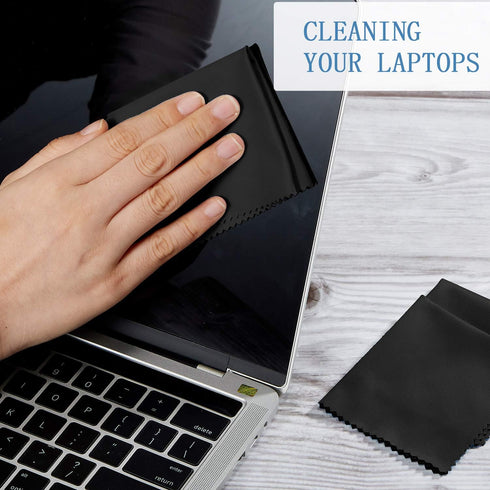 50 Pieces Microfiber Cleaning Cloths for Glasses, 7 x 6 Inch for Electronics and Screens