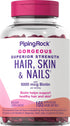 Piping Rock Hair Skin and Nails Vitamins | 165 Softgels | 5000 mcg Biotin, Moroccan Oil, Collagen, Non-GMO