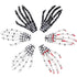 WILLBOND 6 Pieces Skeleton Hands Bone Hair Clips - Skull Clip Hairpin Zombie Punk Rock Horror Clip for Women Girls Hair