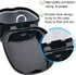 Black Denture Soaking Container, Waterproof Cleaning Case for Partial Denture, Retainer, with Strainer and Lid