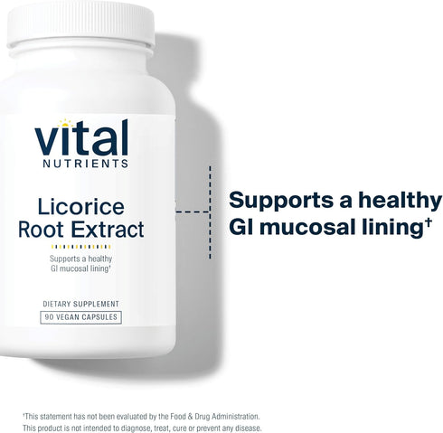 Vital Nutrients Licorice Root Extract | Herbal Immune & Adrenal Support | 90 Vegetarian Capsules, 400 mg