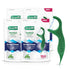 GUM Twisted Mint Floss Picks - Twisted Threads, Shred-Resistant Floss, Easy Grip Handle, 150ct (Pack of 4)