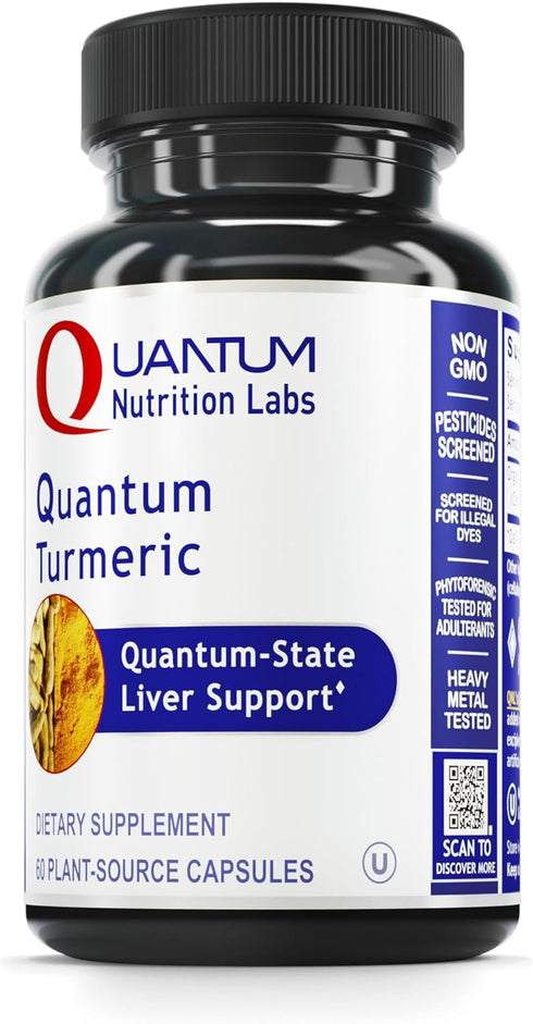 QNL Quantum Turmeric - Organic Turmeric Capsules for Digestive & Liver Support, Vegan Curcumin Supplement