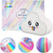 Rainbow Bath Bomb Gift Set, Organic & Natural Cloud SPA Bath Bombs for Aromatherapy Relaxation, Christmas Gifts