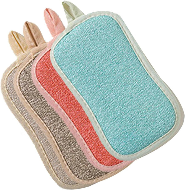 WEBGGER 4 Pack Kitchen Scrub Sponge Dual Action Washing Up Cleaner Heavy Duty