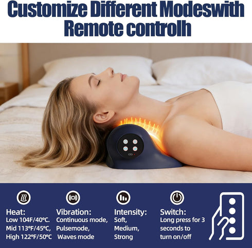 Kyntria 3 3-in-1 2000mAH Neck Massager with Heat, Neck and Shoulder Relaxer, Cervical Spine Alignment for Pain Relief