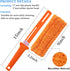 4 Pack Microfiber Dusters: 15 Inch Length, Flat Design, Detachable and Washable Feather Duster for Cleaning