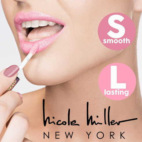 Nicole Miller Lip Gloss Collection Shimmery Glosses for Women and Girls, Long Lasting Color Set, 10 Count (Pack of 1)