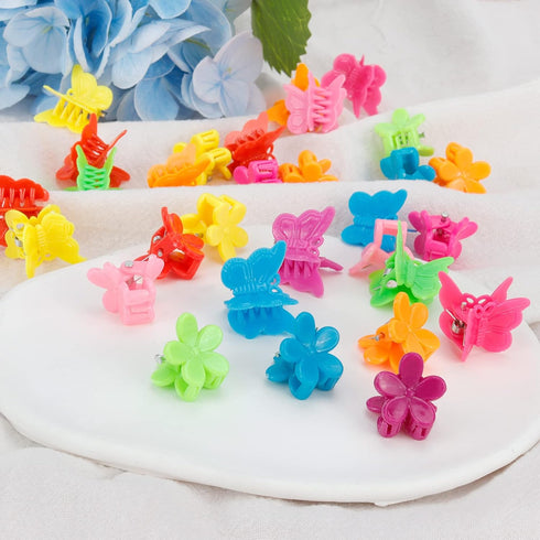 YISSION 200 Pcs Mini Hair Clips, Flower Hair Clip Butterfly Hair Clips, Small Claw Clips for Girls Women