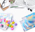 ANZNKU 50 Pack Holographic Bags, 5" x 7" Resealable Small Baggies, Foil Pouch Rainbow Color Packaging Bags for Small