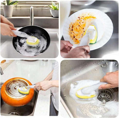 Dish Wand Refill 20 Packs - Sponge Replacement Heads for Kitchen Cleaning
