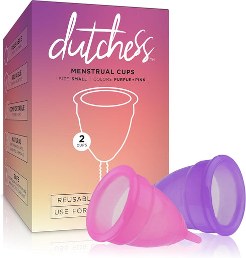 Dutchess Large Menstrual Period Cups for Women + Storage Pouch, Pack of