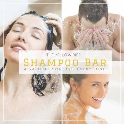 The Yellow Bird Solid Bar Shampoo Soap, Grapefruit, Rosemary, Lavender, Mild Natural Ingredients