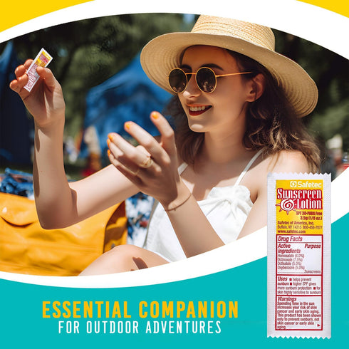 Safetec Sunscreen Lotion 53700 3.5 Gram Packets SPF 30 - Box of 25