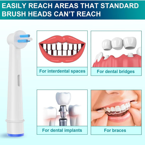 Sdiveson Package. Interspace and Ortho Care Replacement Brush Heads Compatible with Oral B Electric Toothbrush, Braces