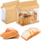 Limbeuuu 100 Pcs Heavy Duty Large Paper Bread Bags with Tin Tie Tab