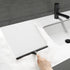HIWARE All-Purpose Shower Squeegee, Black Stainless Steel, for Shower Doors, Bathroom, Window, and Car Glass - 12 Inches