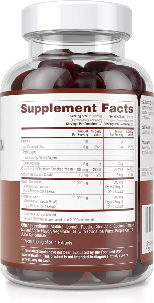 Purify Life Gummies (2,000mg/Serving) 7-Keto 60 Sugar-Free Ceylon Cinnamon Vegan, Gluten-Free Herbal Cinnamon