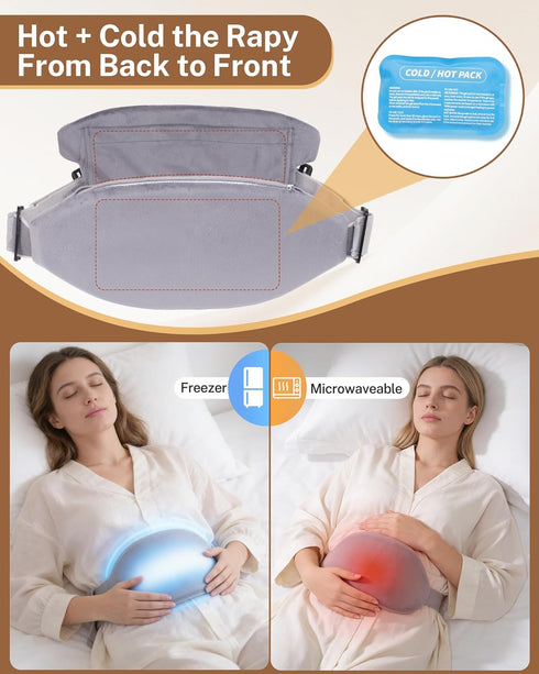 Pack, Cesarean Recovery Belt C-Section Belly Binder with Hot & Cold Therapy Gel Adjustable Postpartum Wrap for Post-Op
