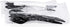 Party Favors Plus Set, 25 Packets Individually Wrapped Plastic Cutlery Black, with Fork, Spoon, Knife and Napkin