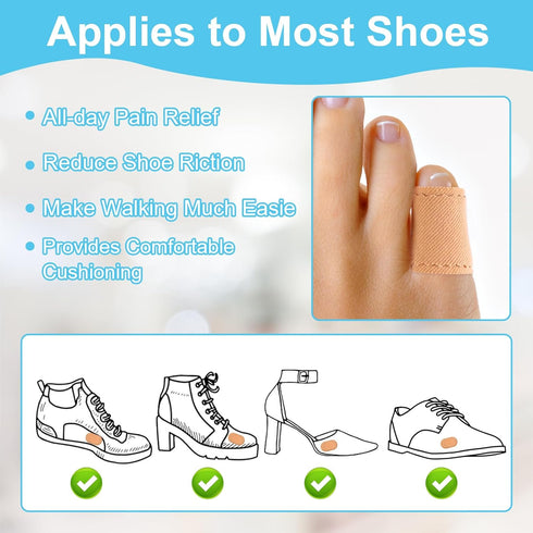 18 Pieces Bunion Cushions Pads, Protector Patches for Bunion Pain Relief to Wear with Shoes, Foot Callus Patches,