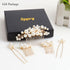 Set of 5 PCS Wedding Pearl Hair Combs - Elegant Accessories for Bridal Women (Gold)
