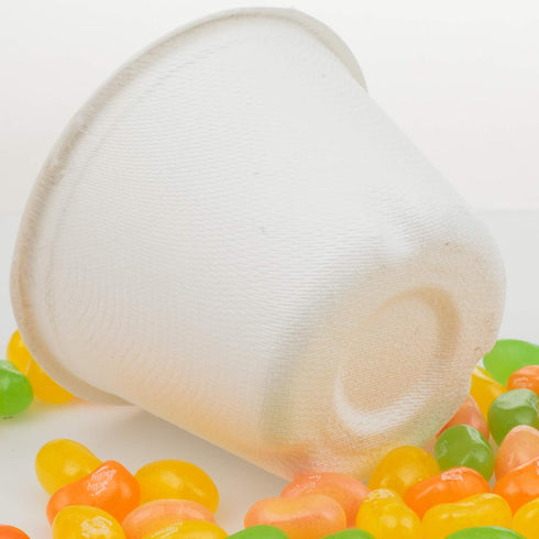 Golden Apple 4oz-50ct Portion Cups, Compostable Sugarcane/Bagasse, Biodegradable Sample Food Cups