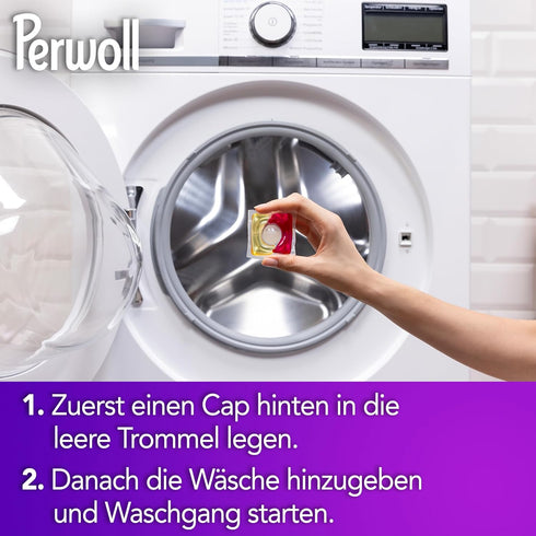 Perwoll (19 All-In-1 Renew Caps Color & Fiber Detergent Washes) | Gently Cleaning | Detergent | Caps for Refreshing