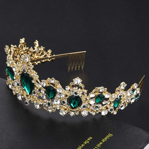 Rhinestone Tiaras and Crowns for Women, Pageant Crown with Comb, Crystal Bridal Tiara, Hair Accessories