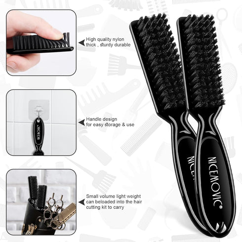 NICEMOVIC Hair Cutting Barber Cape with Neck Duster Brush, Professional Barber Accessories for Salon Haircut