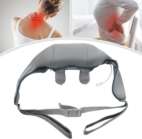 WANLECY 5D 6 Neck Massager for Pain Relief Deep Tissue, Kneading Neck and Shoulder Massager with Heat, Massage Heads