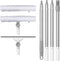 Window Cleaning Squeegee Kit, 14" Squeegee and Microfiber Scrubber with 54" Telescopic Pole for Glass and Shower