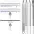Window Cleaning Squeegee Kit, 14" Squeegee and Microfiber Scrubber with 54" Telescopic Pole for Glass and Shower