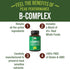 Vitamin B Complex Capsules + Whole Food Blend of 25 Vegetables and Fruits for Max Absorption. Best Vegan B-Complex Supplement with Vitamin B1, B2, B3, B5, B6, B7, B9 and B12. 90 Capsules. Energy Boost