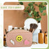 Sanwuta 4 Pcs Chenille Bag Preppy Patch Makeup Bag, Waterproof Portable Pouch in Beige, Khaki, Pink, Nude Pink
