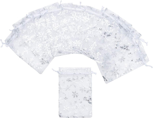 Volanic 100PCS 4X6 Inch Sheer Drawstring Organza Gift Bag Pouch for Jewelry Party Christmas Favor