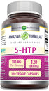 Amazing Formulas 5-HTP Supplement, 100 Mg Per Serving, Veggie Capsules, Non-GMO, Gluten Free, 120 Count