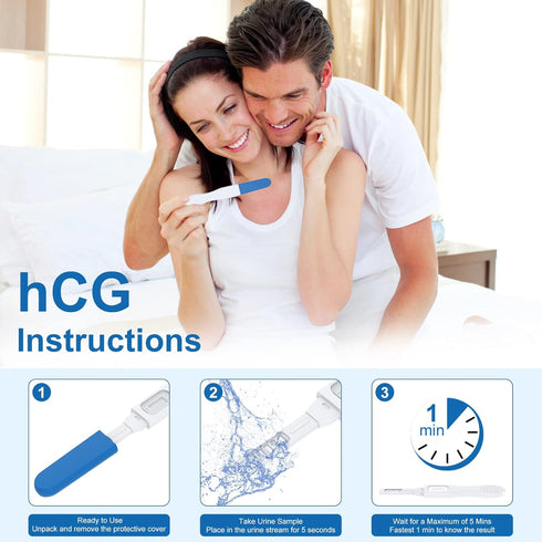 MOMMED 3 1 Pregnancy Test Midstream Sticks, X Individually Wrapped Home Pregnancy Test, Results in Fastest Minute, HCG