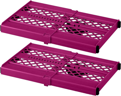 LockerMate Adjust-A-Shelf Locker Shelf, Extends to Fit Your Locker, Easy to Use, Perfect for School, Office, Gym, Pink,
